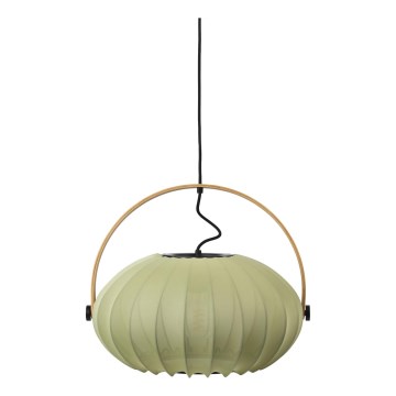 Halo Design 746361 - pakabinamas šviestuvas ant laido DC, 1x E27/40W/230V, skersmuo 40 cm, žalias/ąžuolas