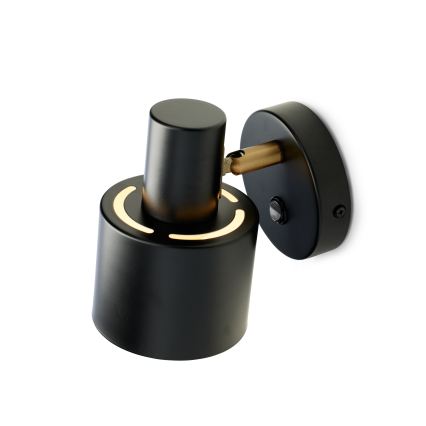 Halo Design 746880 - Sieninis taškinis šviestuvas VOGUE 1xE27/40W/230V juodas/žalvaris