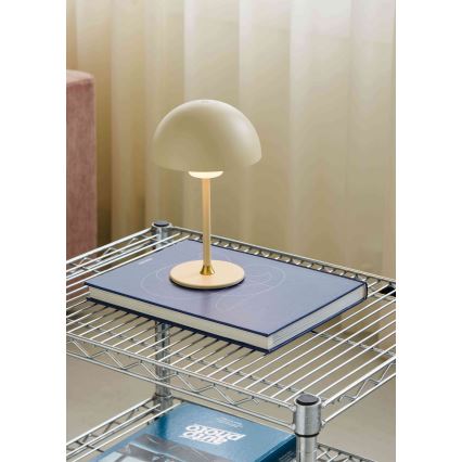 Halo Design 747597 - reguliuojama įkraunama stalinė LED lempa MOON LIGHT LED/2,7W/2600 mAh kreminė