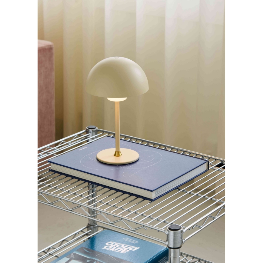 Halo Design 747597 - reguliuojama įkraunama stalinė LED lempa MOON LIGHT LED/2,7W/2600 mAh kreminė