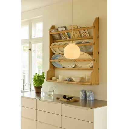 Halo Design 748068 - Pakabinamas šviestuvas ant laido TOSCANA 1xE27/40W/230V Ø 36 cm kreminė/žalvaris