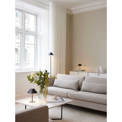 Halo Design 800803 - reguliuojamo ryškumo lauko įkraunama LED stalinė lempa HYGGE LED/3W/4000 mAh IP54 juoda