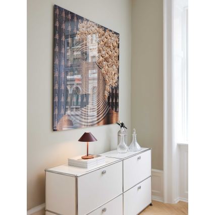 Halo Design 800834 - reguliuojama lauko įkraunama stalinė lempa HYGGE LED/3W/4000 mAh IP54 vyno spalvos