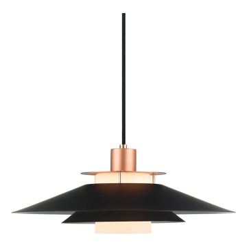 Halo Design 990785 - Pakabinamas šviestuvas ant laido RIVOLI 1x E27/40W/230V, skersmuo 40 cm, juodas/varinis