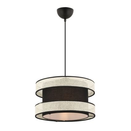 Hālo pakabinama lempa 1xE27/60W/230V juoda/kreminė