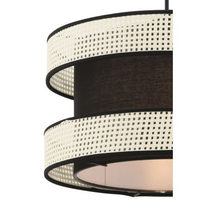 Hālo pakabinama lempa 1xE27/60W/230V juoda/kreminė