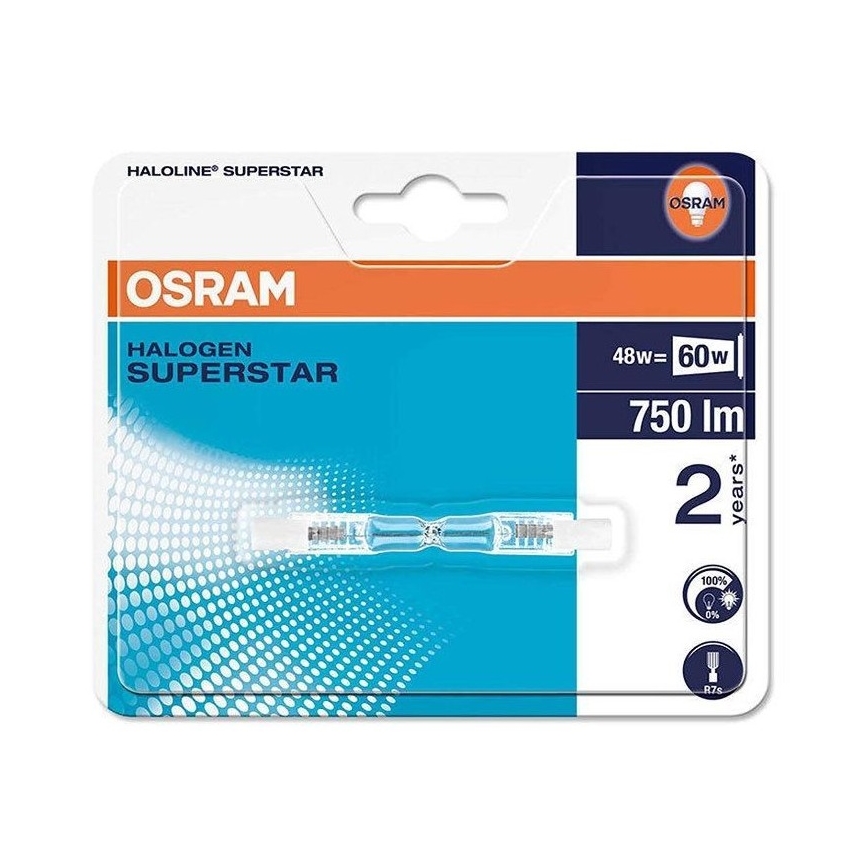 Halogeninė lemputė HALOLINE R7s/48W/230V 2900K - Osram 75 mm