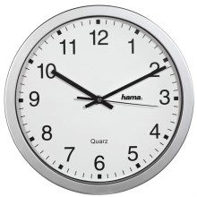 Hama - Sieninis laikrodis 1xAA sidabrinis
