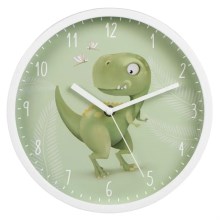 Hama - Vaikiškas sieninis laikrodis 1xAA dinozauras