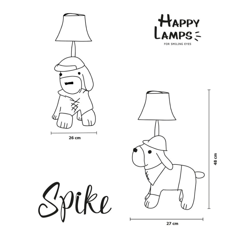 Happy Lamps - LED Vaikiška stalinė lempa SPIKE LED/5,4W/230V medžioklinis šuo