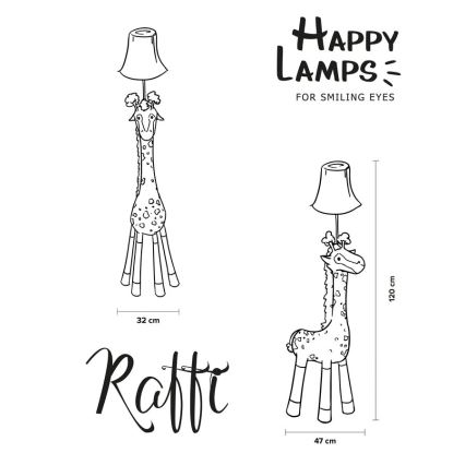 Happy Lamps - LED Vaikiškas toršeras RAFFI LED/5,4W/230V žirafa