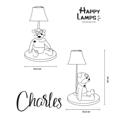 Happy Lamps - Vaikiškas LED stalinis šviestuvas CHARLES LED/5,4W/230V meška