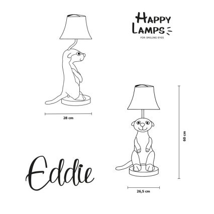 Happy Lamps - Vaikiškas LED stalinis šviestuvas EDDIE LED/5,4W/230V surikata