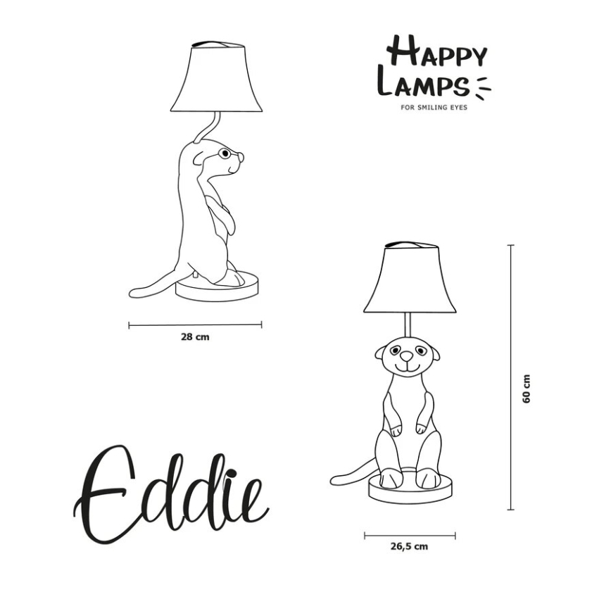 Happy Lamps - Vaikiškas LED stalinis šviestuvas EDDIE LED/5,4W/230V surikata