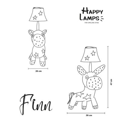 Happy Lamps - Vaikiškas LED stalinis šviestuvas FIN LED/5,4W/230V arklys