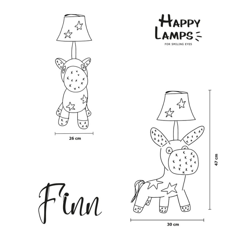 Happy Lamps - Vaikiškas LED stalinis šviestuvas FIN LED/5,4W/230V arklys