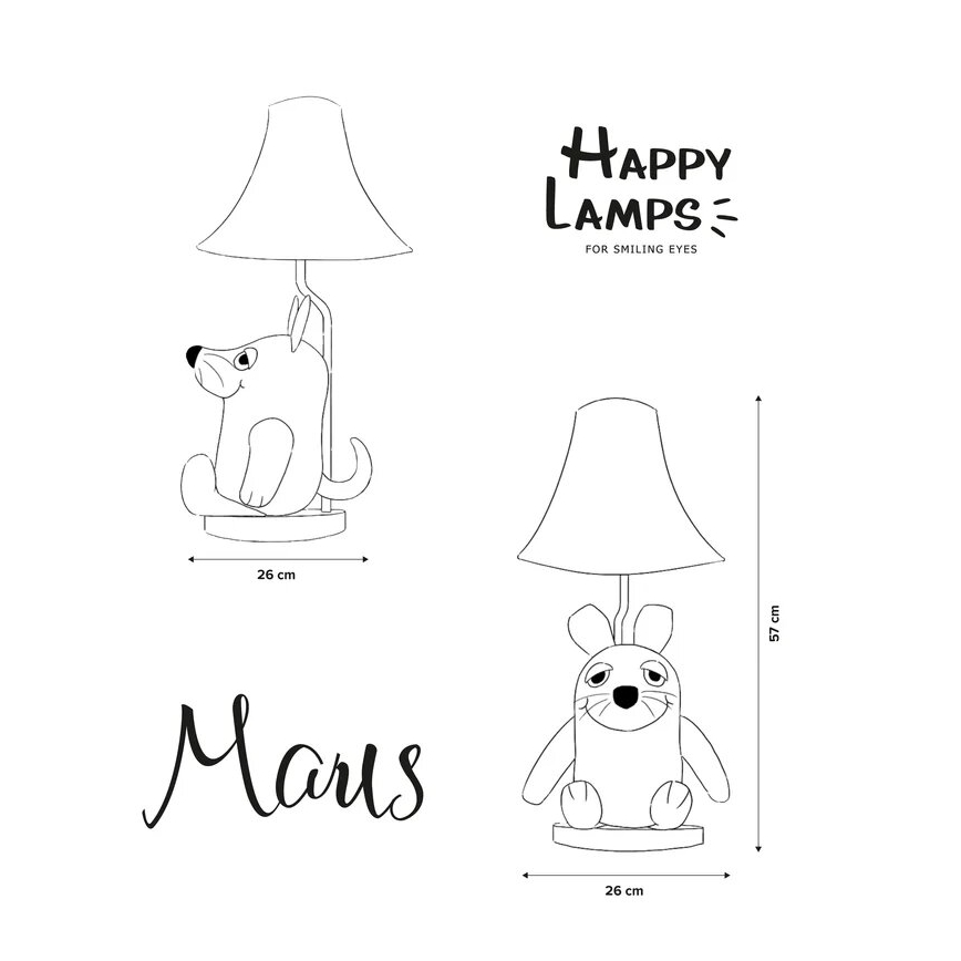 Happy Lamps - Vaikiškas LED stalinis šviestuvas MAUS LED/5,4W/230V pelė