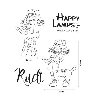 Happy Lamps - Vaikiškas LED stalinis šviestuvas RUDI LED/5,4W/230V ELNIAS