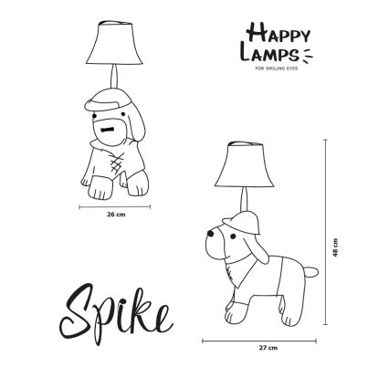 Happy Lamps - Vaikiškas LED stalinis šviestuvas SPIKE LED/5,4W/230V skalikas