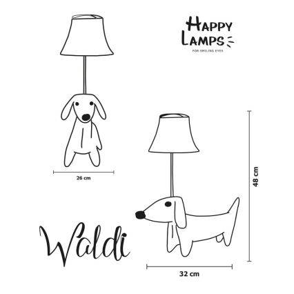 Happy Lamps - Vaikiškas LED stalinis šviestuvas WALDI LED/5,4W/230V taksas