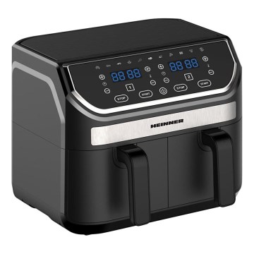 Heinner HAF-KDB1700BK - Dvikamerinė karšto oro gruzdintuvė 8,5 l 1700W/230V juoda