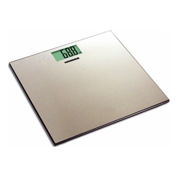 Heinner HBS-180SSGD - skaitmeninė asmeninė svarstyklė, nerūdijančio plieno, maitinama 2×AAA