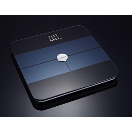 Heinner HBS-BTH180BK - Skaitmeninė asmeninė svarstyklė 2xAAA juoda/mėlyna