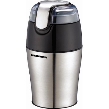 Heinner HCG-150SS - Elektrinis kavos pupelių malūnėlis 50 g 150W/230V nerūdijančio plieno/juodas