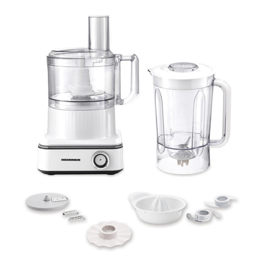 Heinner HFP-K1000WP - Virtuvinis kombainas 1000 W/230 V baltas