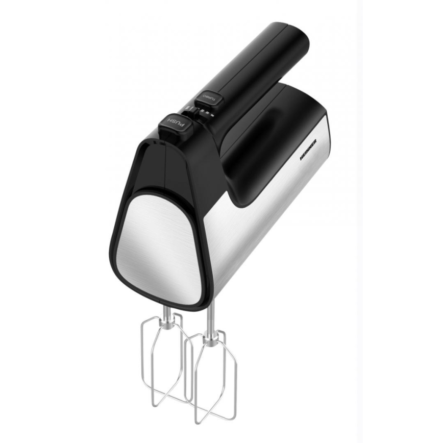 Heinner HM-500BKSS - Rankinis plaktuvas 500W/230V matinis chromas/juodas