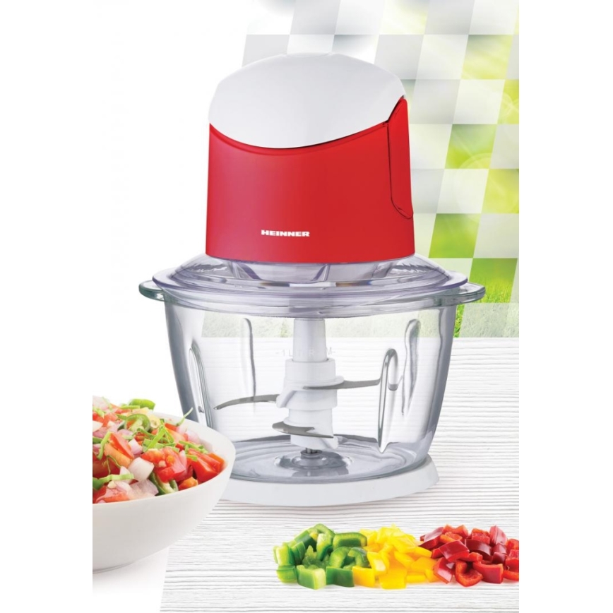 Heinner HMC-K500WHR - Maisto smulkintuvas 500W/230V, raudonas
