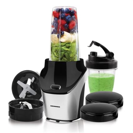 Heinner HSB-T1000SS - Smoothie Nutri trintuvas 1000W/230V matinis chromas/juoda