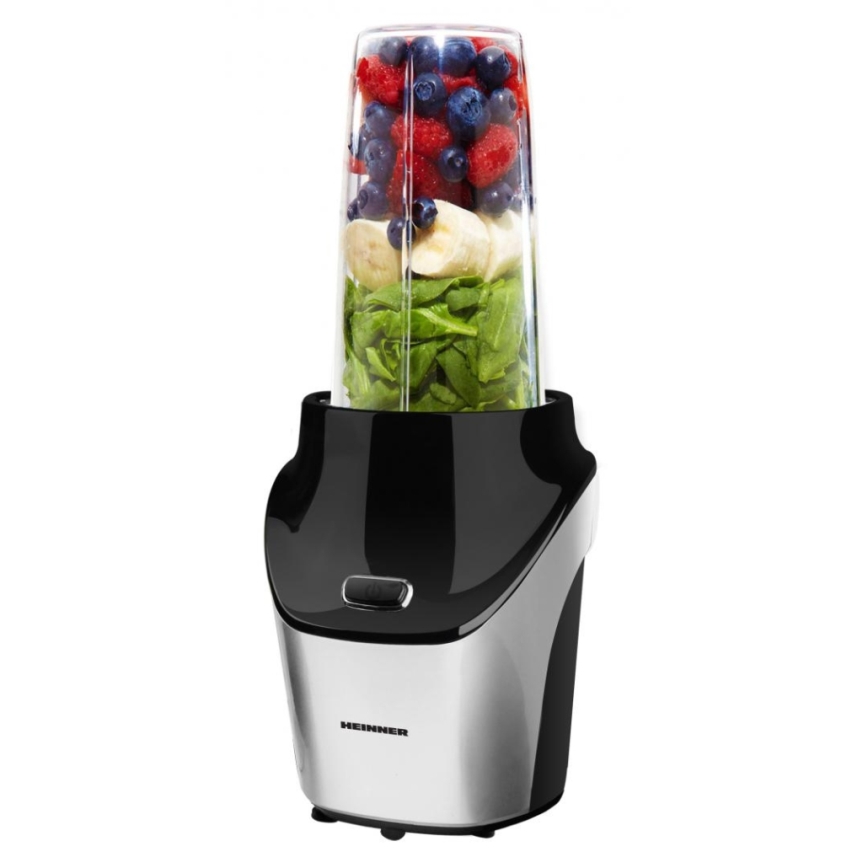 Heinner HSB-T1000SS - Smoothie Nutri trintuvas 1000W/230V matinis chromas/juoda