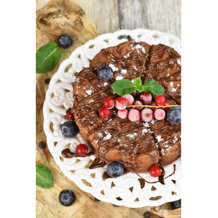 Heinner HWF-1000CR - Vaflių keptuvė 1000W/230V juoda/rožinio aukso