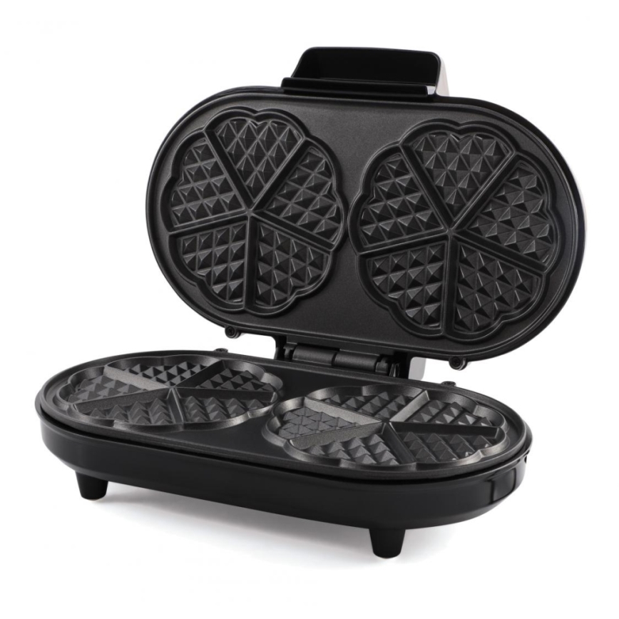 Heinner HWF-1000CR - Vaflių keptuvė 1000W/230V juoda/rožinio aukso