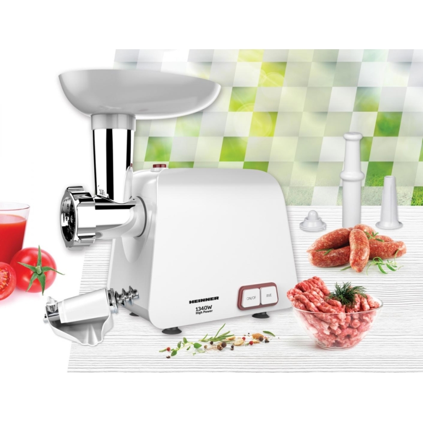 Heinner MG-1340WH - Mėsmalė 1340W/230V balta