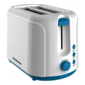 Heinner TP-750BL - skrebučių skrudintuvas su dviem lizdais, 750 W/230 V, baltas/mėlynas
