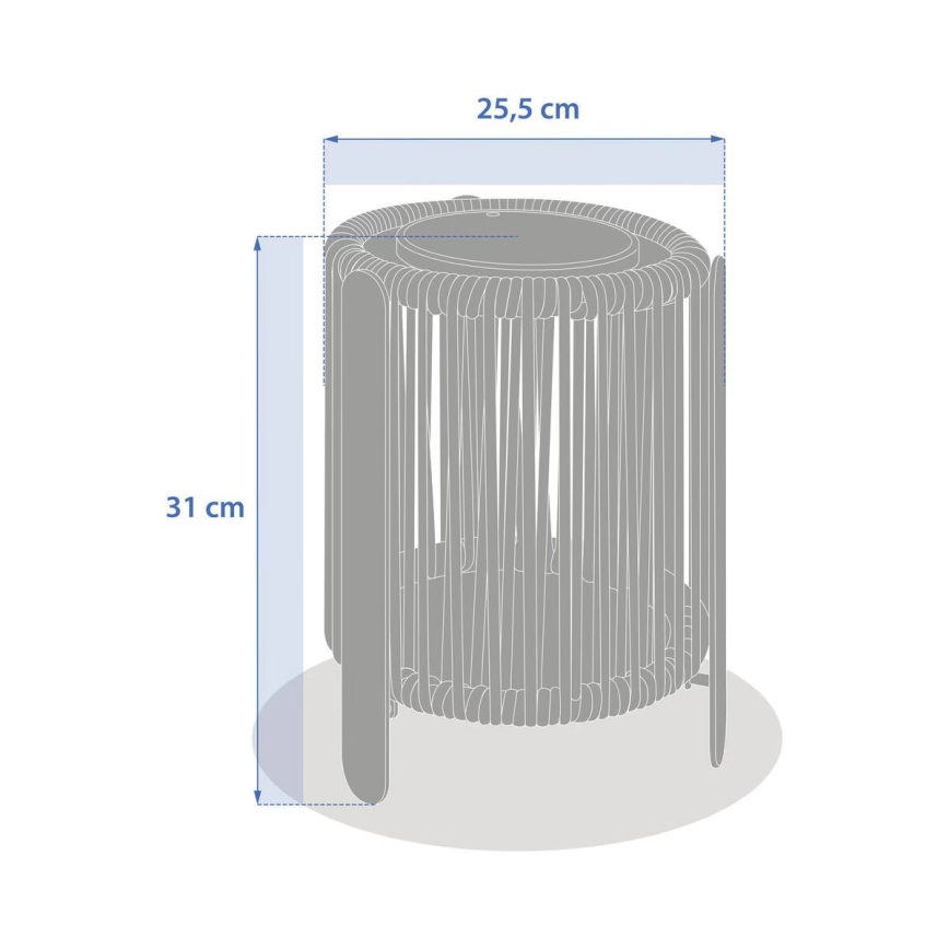 Hesperide - LED saulės lempa LINY LED/3,7V 2600 mAh IP54 žalia