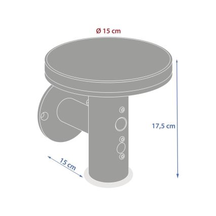 Hesperide - saulės LED sieninė lempa su judesio jutikliu DETEKT LED/3,7V 2600 mAh IP65
