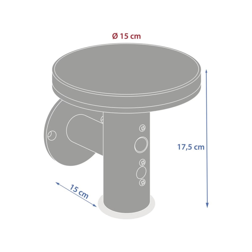 Hesperide - saulės LED sieninė lempa su judesio jutikliu DETEKT LED/3,7V 2600 mAh IP65
