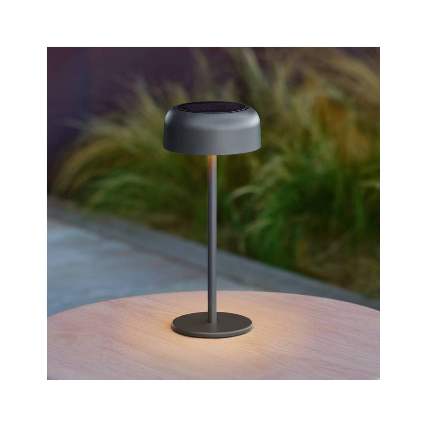 Hesperide - LED saulės stalinė lempa BOLTY LED/3,7V 2600 mAh IP65 antracitas