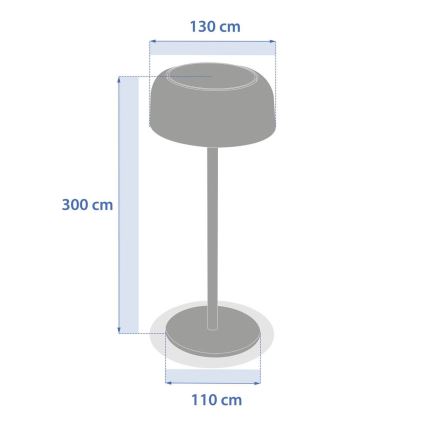 Hesperide - LED saulės stalinė lempa BOLTY LED/3,7V 2600 mAh IP65 antracitas