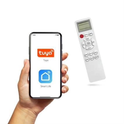 Hibridinis saulės kondicionierius 3,5 kW Tuya Wi-Fi, baltas, su nuotoliniu pultu