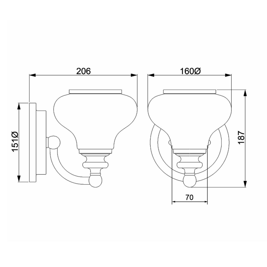 Hinkley - LED Sieninis vonios šviestuvas AINSLEY 1xG9/3W/230V IP44