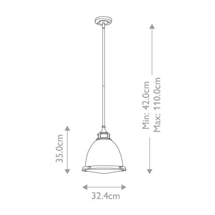 Hinkley - Sietynas ant stulpo AMELIA 1xE27/60W/230V žalvaris
