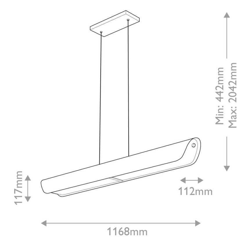 Hinkley - LED Pakabinamas šviestuvas ant laido ARCO LED/43W/230V 3000K auksinė