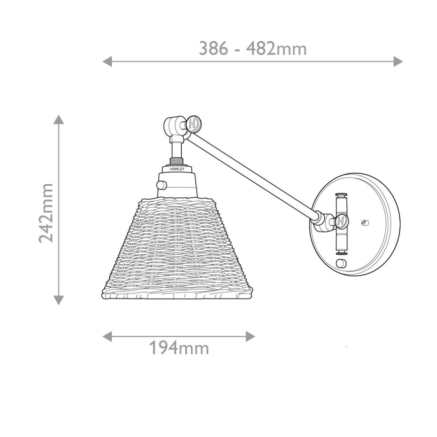 Hinkley - sieninis taškinis šviestuvas ARTI 1xE27/60W/230V auksinė/ruda