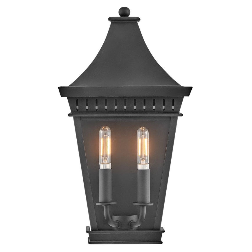 Hinkley - Lauko sieninis šviestuvas CHAPEL HILL 2xE14/40W/230V IP44 juoda