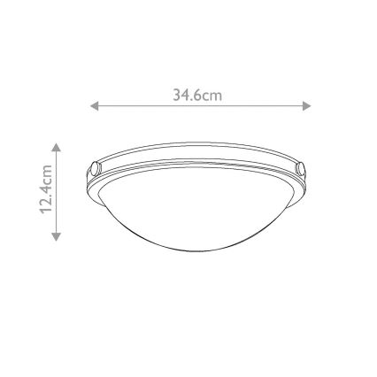 Hinkley - Lubinis šviestuvas COLLIER 2xE27/40W/230V Ø 34,6 cm juodas