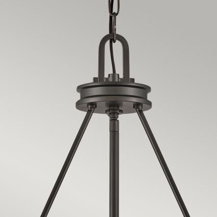 Hinkley - pakabinama liustra COLLIER ant grandinės, 5xE27/40W/230V, skersmuo 68,5 cm, juoda
